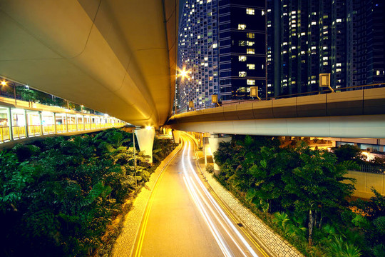 在香港市區(qū)立交橋