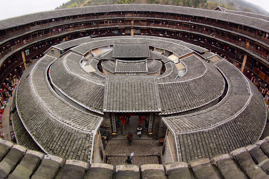 中國福建土樓的特殊結(jié)構(gòu)