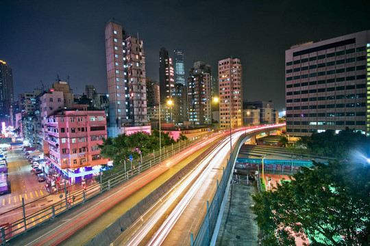 橋梁與城市夜景
