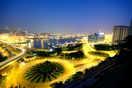 城市地區(qū)的黃昏