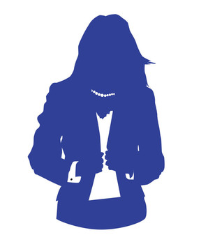 女辦公室頭像藍(lán)