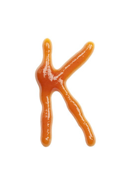 番茄醬的ABC。字母K