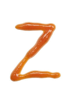 番茄醬的ABC。字母Z