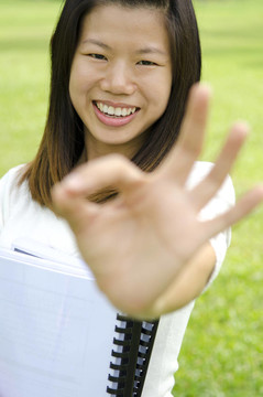 亞洲女孩戶外