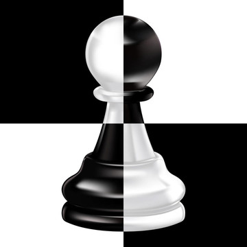 黑白棋盤上的棋子