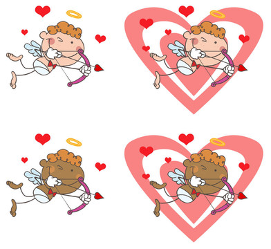 Cupid與弓和箭