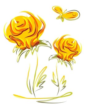 花朵和蝴蝶