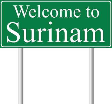 歡迎來(lái)到Surinam；概念的路標(biāo)