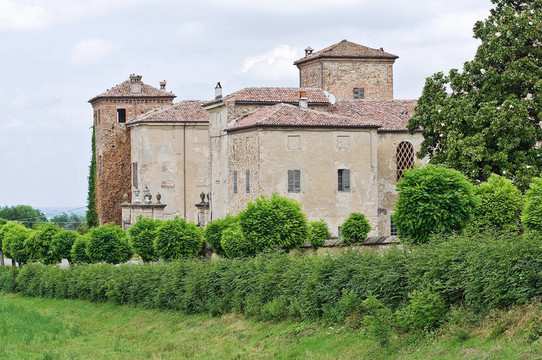 阿加扎諾城堡。Emilia Romagna。意大利.