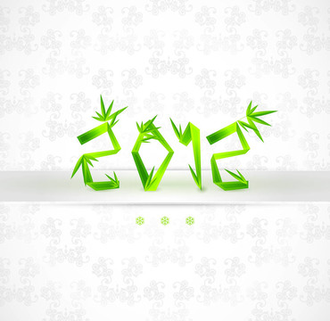 折紙的新年背景