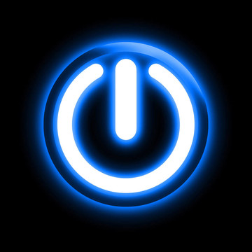 發(fā)光的電源按鈕