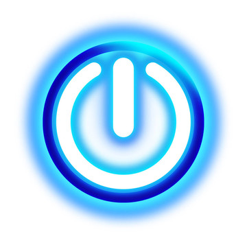 發(fā)光的電源按鈕