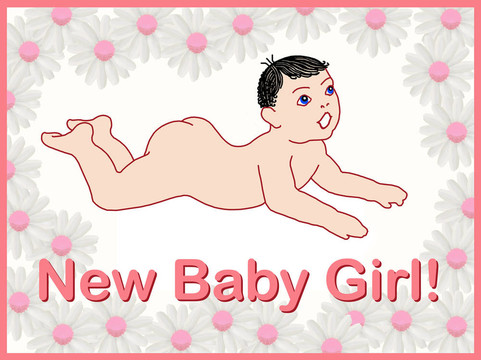 雛菊的小女孩卡
