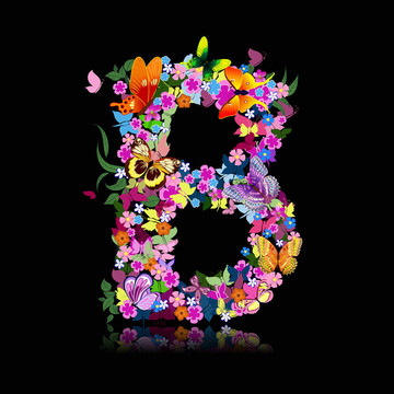 花朵和蝴蝶的信
