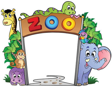動物園入口各種動物