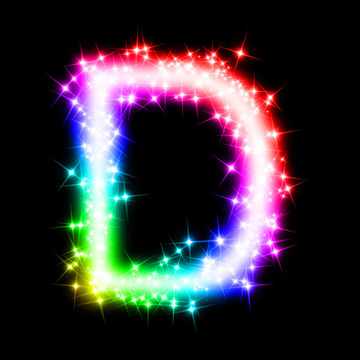 彩色字母字母D