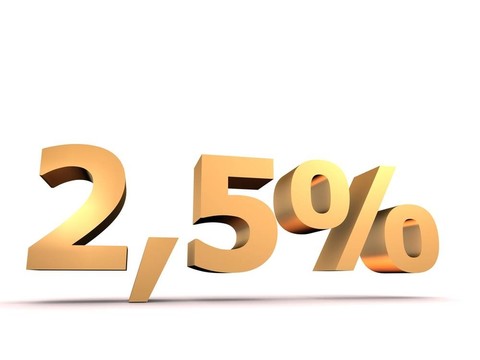 2；5%