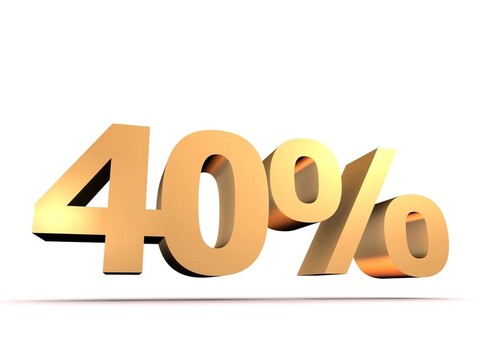 40%