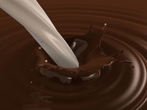 巧克力牛奶飛濺