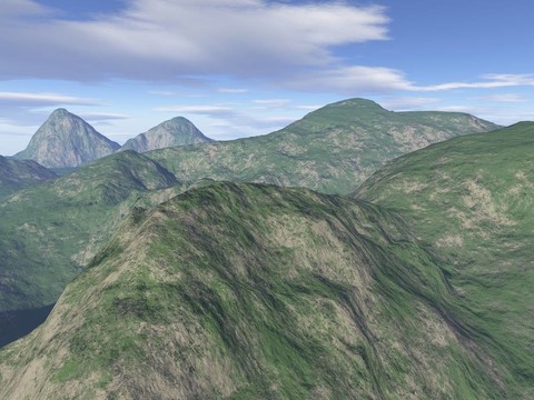 計(jì)算機(jī)生成的山景