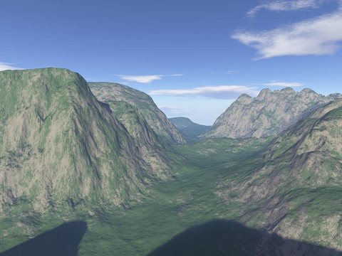 計(jì)算機(jī)生成的山景