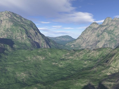 計(jì)算機(jī)生成的山景