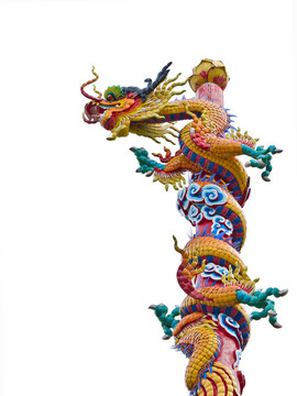 中國龍的雕像
