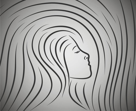 女孩的輪廓