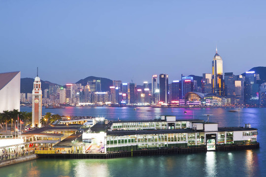 香港港的日落