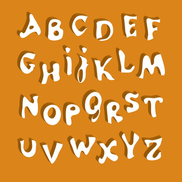 白色的字母