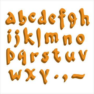 橙色的字母。