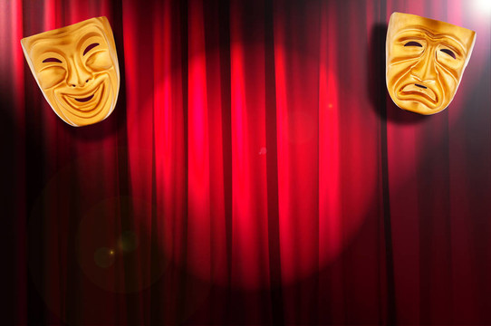 帶面具的戲劇表演概念