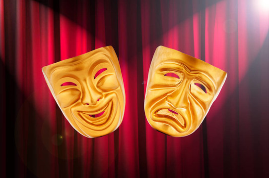 帶面具的戲劇表演概念