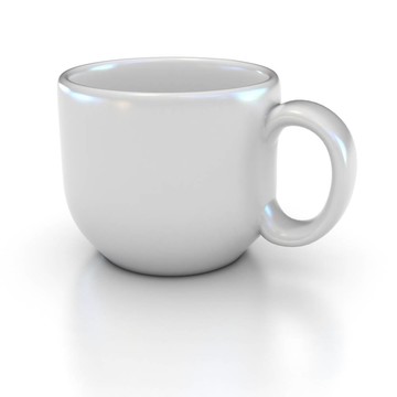 空白白咖啡杯