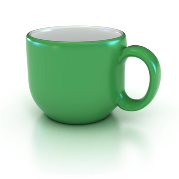 空白綠色咖啡杯白色