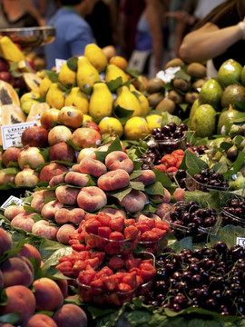 水果攤在Boqueria