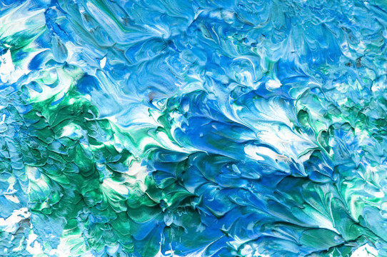 白紙上的顏料