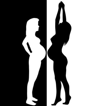 孕婦的輪廓。