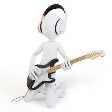3D吉他男子