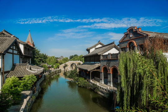 臺(tái)兒莊古城水岸風(fēng)光