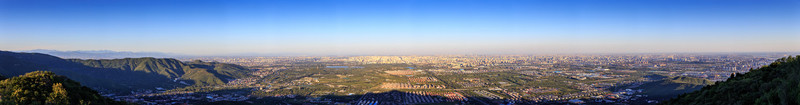 西山遠(yuǎn)眺北京城西城區(qū)全景