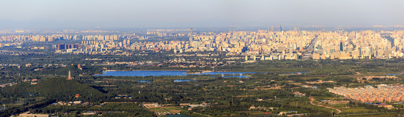 西山遠(yuǎn)眺北京城西城區(qū)全景