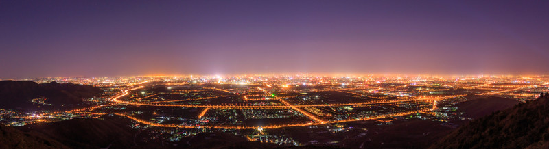 西山遠(yuǎn)眺北京城西城區(qū)夜景