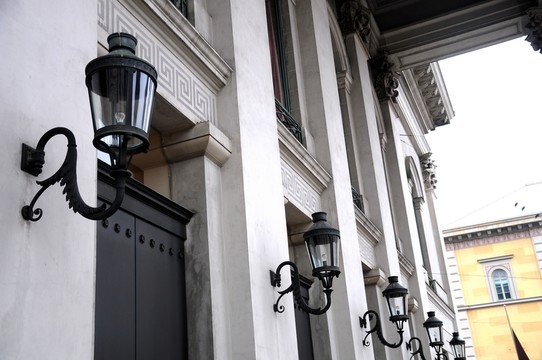 德國(guó)街景 德國(guó)建筑 路燈
