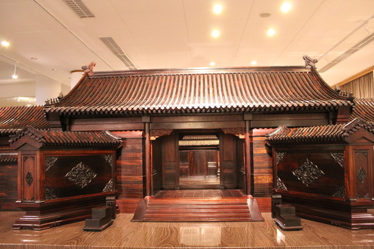 紫檀木制作 王府四合院 大門