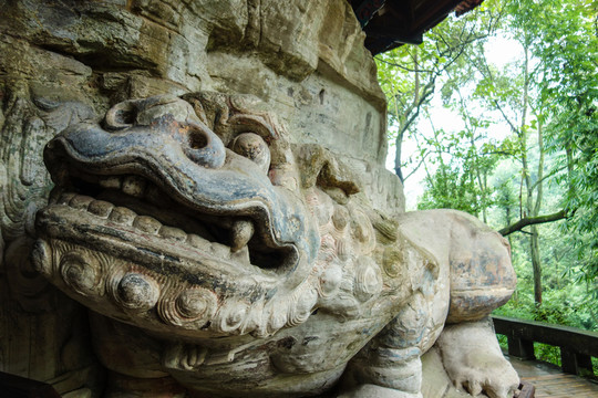 大足石刻石獅子圣獸