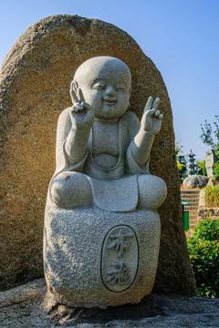 石雕和尚 寺院雕刻 佛教寺廟