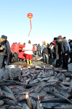 冬捕 捕魚(yú) TIF格式 打魚(yú)人