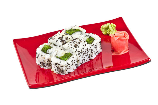 日本的素食卷的海苔