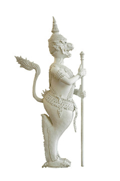 泰國寺廟的猴子雕塑
